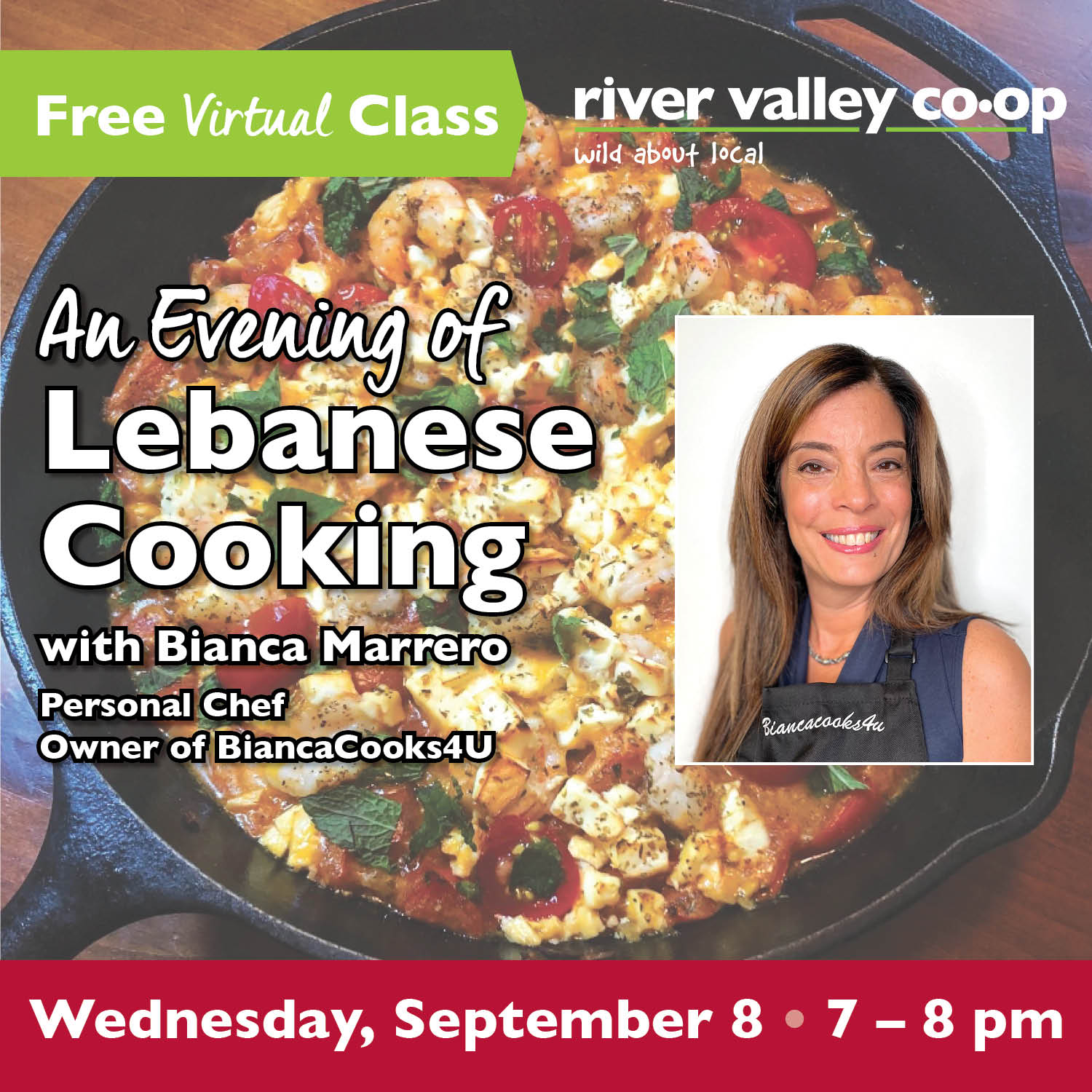 Click to watch our replay of "An Evening of Lebanese Cooking"