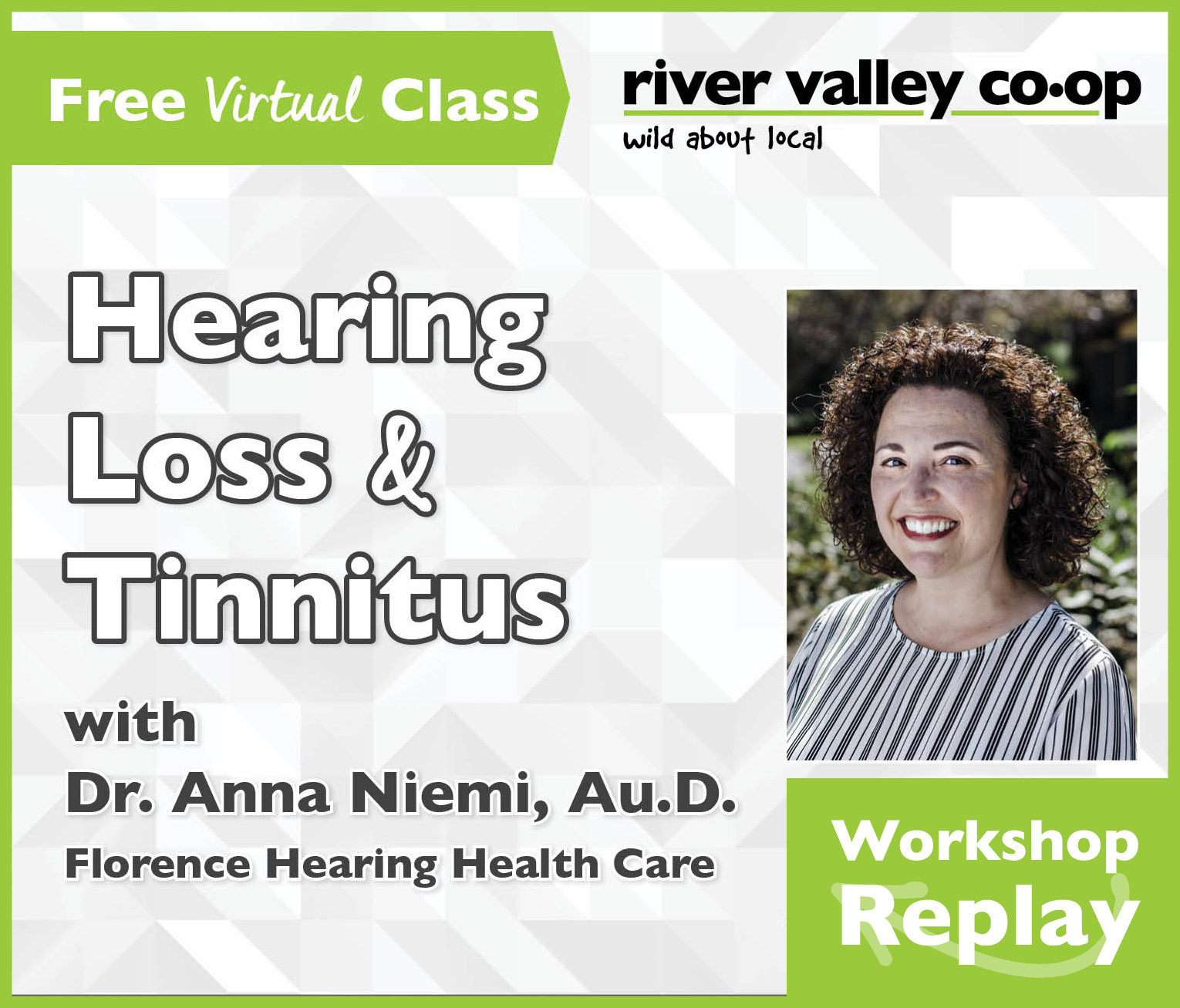 Click to watch our replay of "Hearing Loss & Tinnitus"