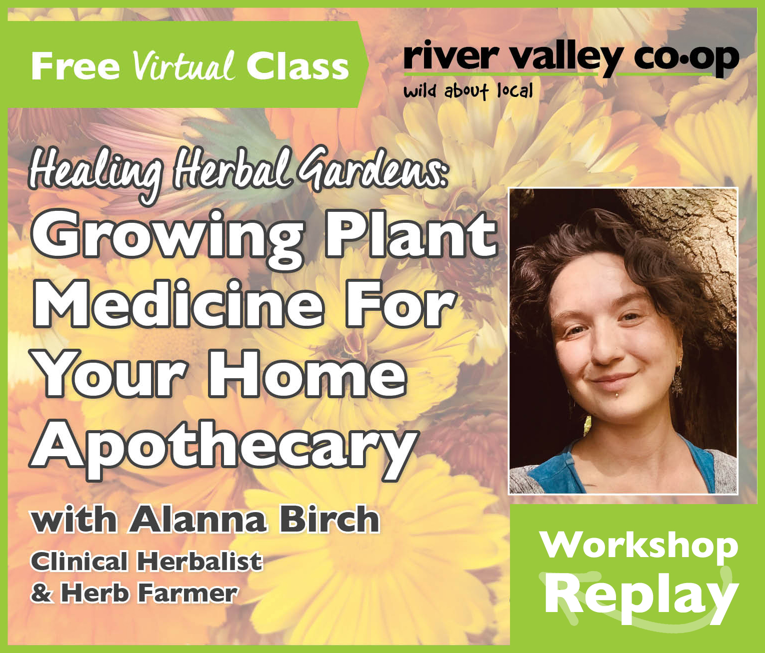 Click to watch our replay of "Healing Herbal Gardens"