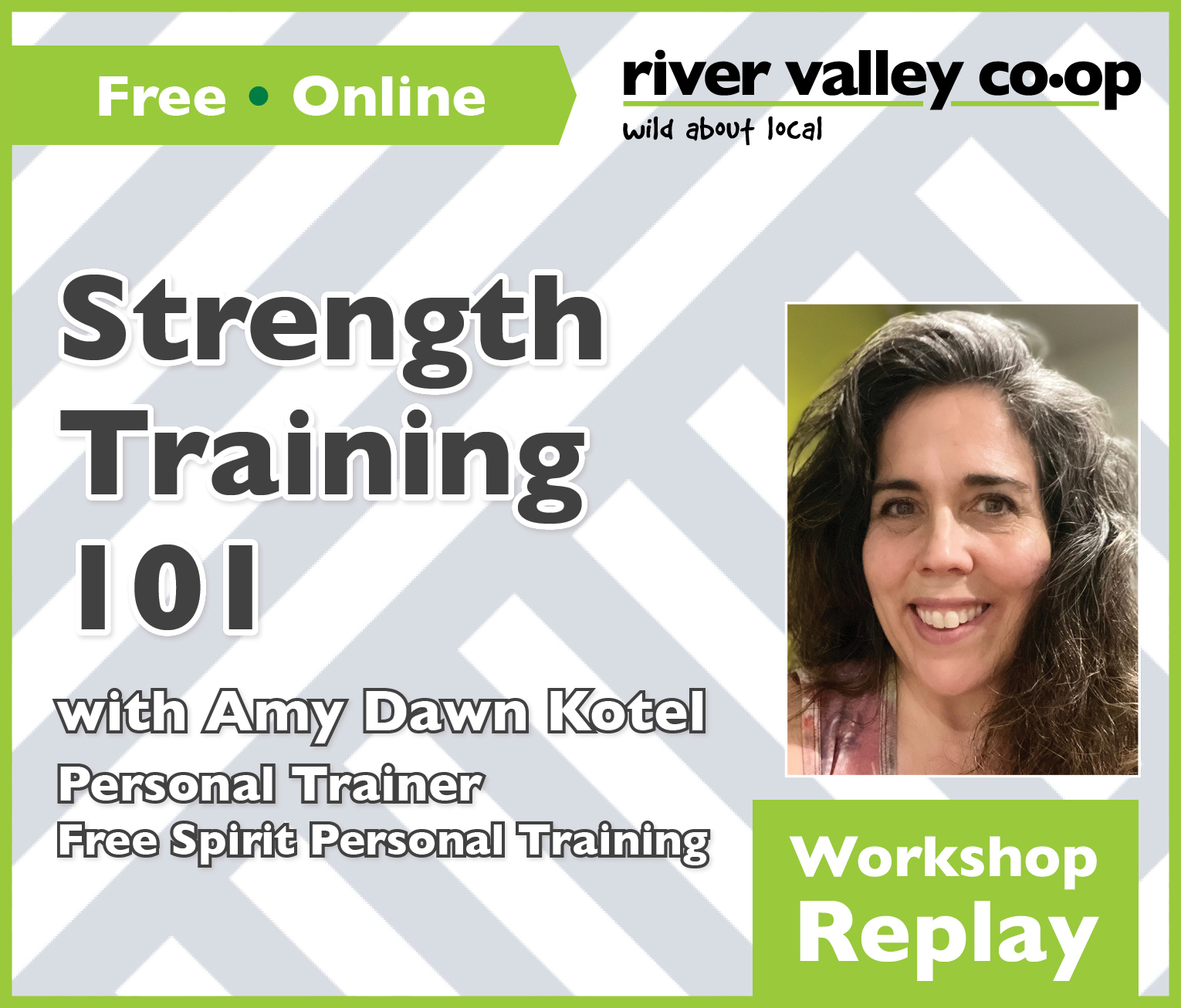 Click to watch our replay of "Strength Training 101" with Amy Dawn-Kotel
