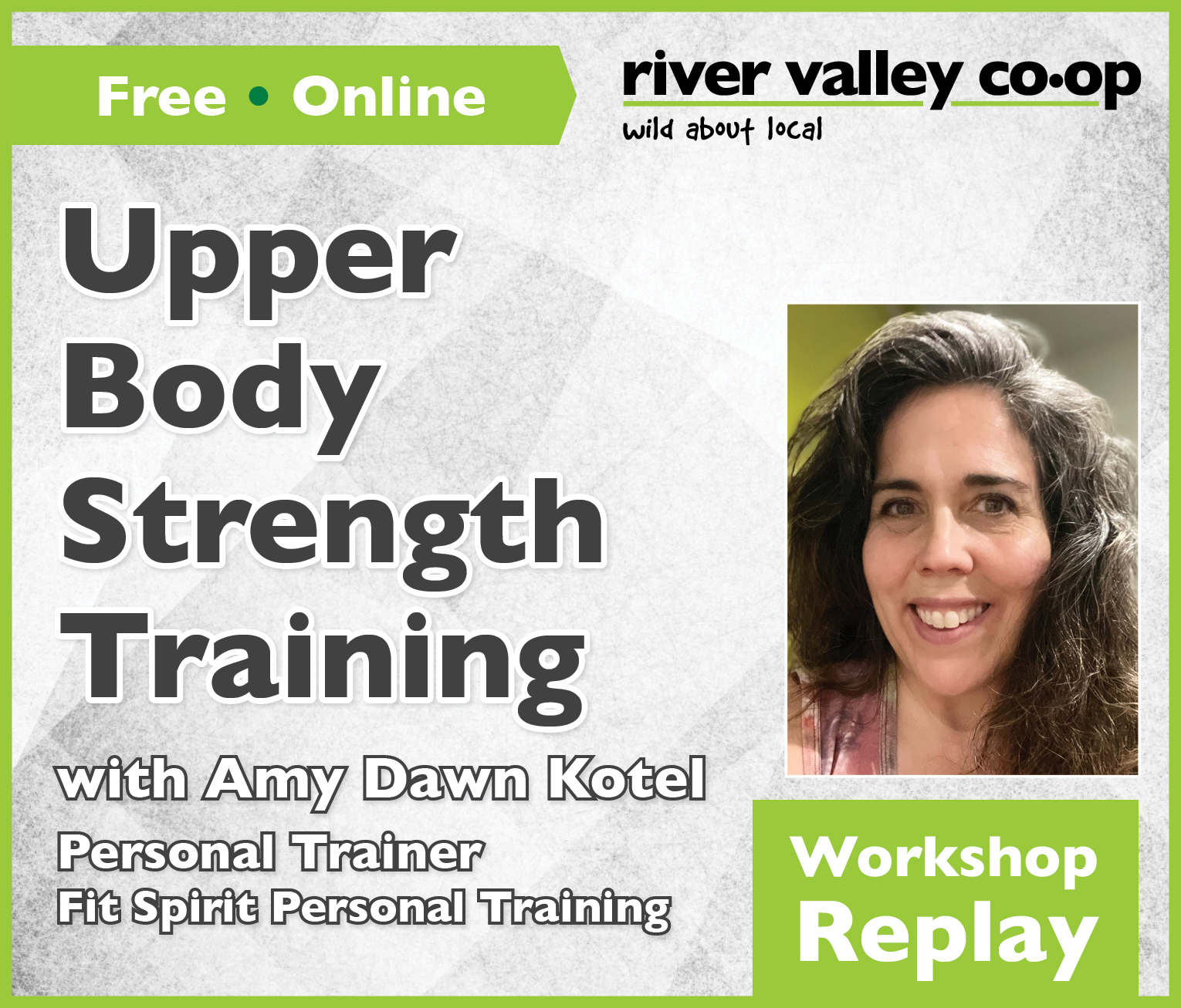 Click to watch our replay of "Upper Body Strength Training"