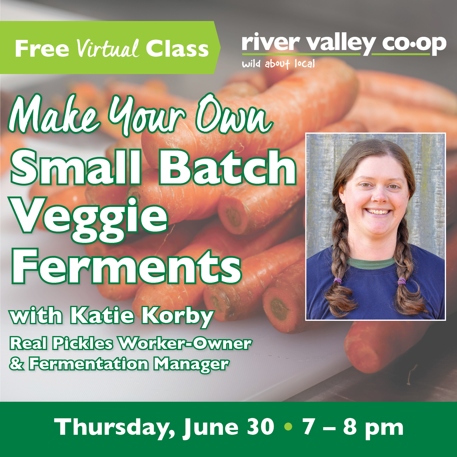 Click to watch our replay of "Make Your Own Small-Batch Veggie Ferments"